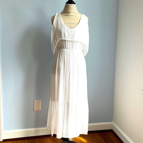 Italian White Midi Dress - Picture 2 of 7